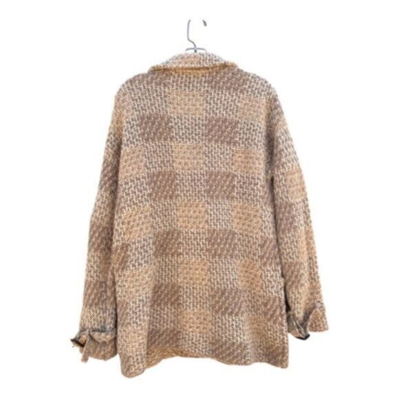 Free People Oversized Double Breasted Chunky Wool Cardigan/Coat Size Small - Picture 2 of 7